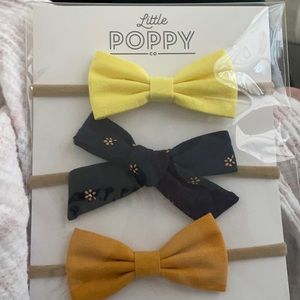 Brand new Little Poppy bow headband set